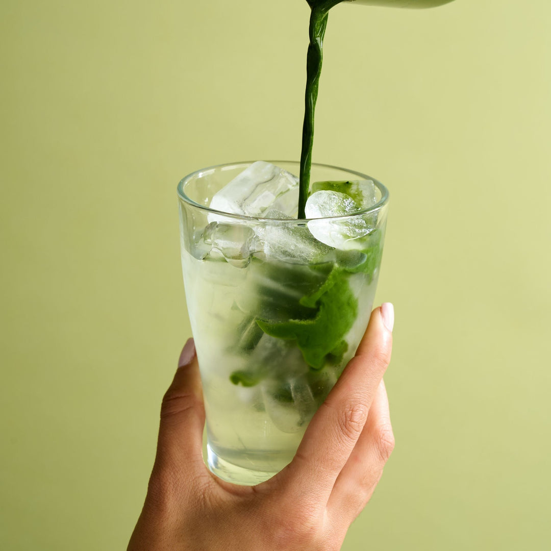 Iced Coconut Matcha Water