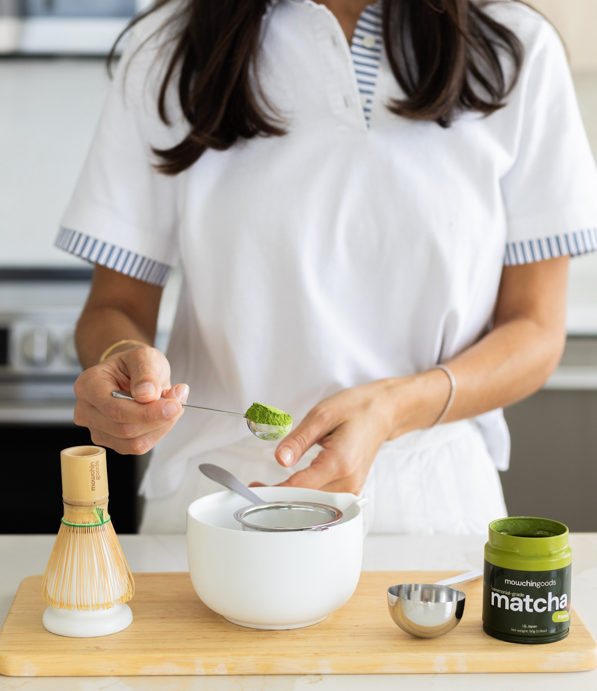Matcha being prepared
